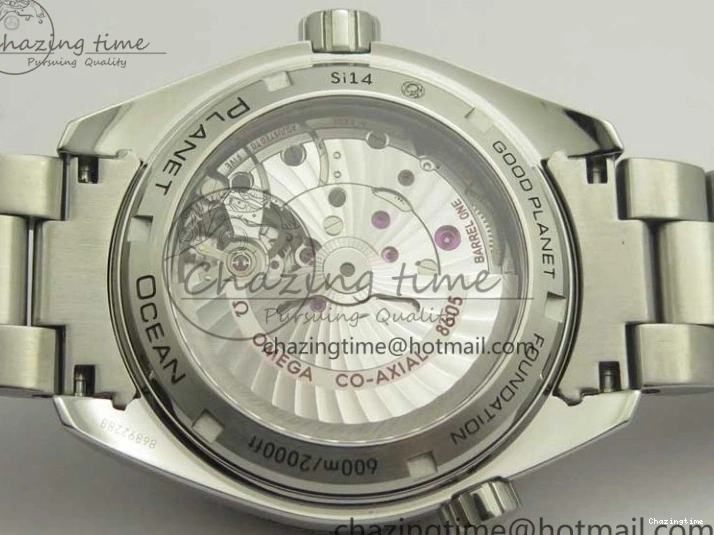 0304 Planet Ocean 600M Co-Axial GMT 43.5mm VSF 1:1 Best Edition Black Dial Orange Markers on SS Bracelet A8605 Super Clone Elegant 8024